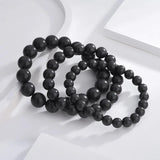 High Shungite Stone Bracelet Elastic Women Men Charm Jewelry