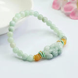 Burmese Jade Pixiu Bracelets Chinese Gemstone Charms Bead Natural Jadeite