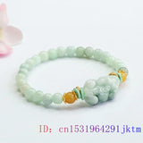 Burmese Jade Pixiu Bracelets Chinese Gemstone Charms Bead Natural Jadeite