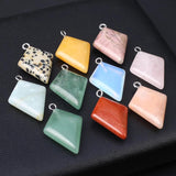 3Pcs Gem Stone Charms for DIY Necklace Earring Making