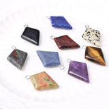 3Pcs Gem Stone Charms for DIY Necklace Earring Making