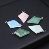 3Pcs Gem Stone Charms for DIY Necklace Earring Making