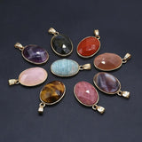 Amethyst Rose Quartz Pendant for DIY Crafts 20x32mm