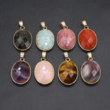 Amethyst Rose Quartz Pendant for DIY Crafts 20x32mm