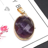 Amethyst Rose Quartz Pendant for DIY Crafts 20x32mm