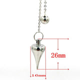 Stainless Steel Healing Pendant Hexagonal Pendulum Chain Amulet