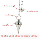Stainless Steel Healing Pendant Hexagonal Pendulum Chain Amulet