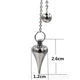 Stainless Steel Healing Pendant Hexagonal Pendulum Chain Amulet