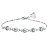 925 Silver Created Moissanite Crystal Bracelet CZ Jewelry Wedding Gift