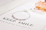 925 Silver Created Moissanite Crystal Bracelet CZ Jewelry Wedding Gift