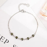 925 Silver Created Moissanite Crystal Bracelet CZ Jewelry Wedding Gift
