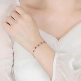 925 Silver Created Moissanite Crystal Bracelet CZ Jewelry Wedding Gift