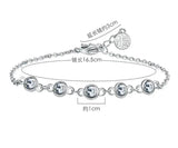 925 Silver Created Moissanite Crystal Bracelet CZ Jewelry Wedding Gift
