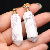 Turquoise Perfume Bottle Pendant for Jewelry Making 45x12mm