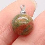 Unakite Round Ball Pendant for DIY Jewelry Making
