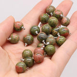 Unakite Round Ball Pendant for DIY Jewelry Making
