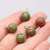Unakite Round Ball Pendant for DIY Jewelry Making