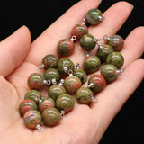 Unakite Round Ball Pendant for DIY Jewelry Making