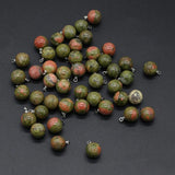 Unakite Round Ball Pendant for DIY Jewelry Making