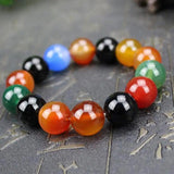 Natural Colorful Jade Bracelet Men Women Healing Gemstone Fine Jewelry