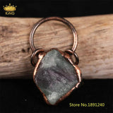 Raw Crystal Pendant Vintage Charm Jewelry