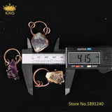Raw Crystal Pendant Vintage Charm Jewelry