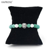 Natural Agate Bracelet Beads 8mm Lion Head Jewelry
