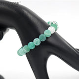 Natural Agate Bracelet Beads 8mm Lion Head Jewelry