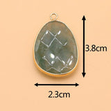 Natural Stone Pendant Irregular Oval Charms for Jewelry Making