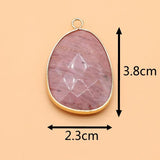 Natural Stone Pendant Irregular Oval Charms for Jewelry Making