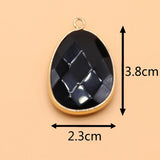 Natural Stone Pendant Irregular Oval Charms for Jewelry Making