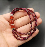Natural Garnet Bracelet Healing Gemstone Fine Jewelry Red Agate Crystal