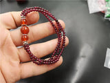 Natural Garnet Bracelet Healing Gemstone Fine Jewelry Red Agate Crystal