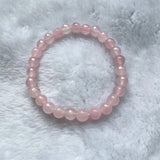 Faceted Rose Quartz Blue Aquamarine Bracelet Natural Stone Gemstone Jewelry