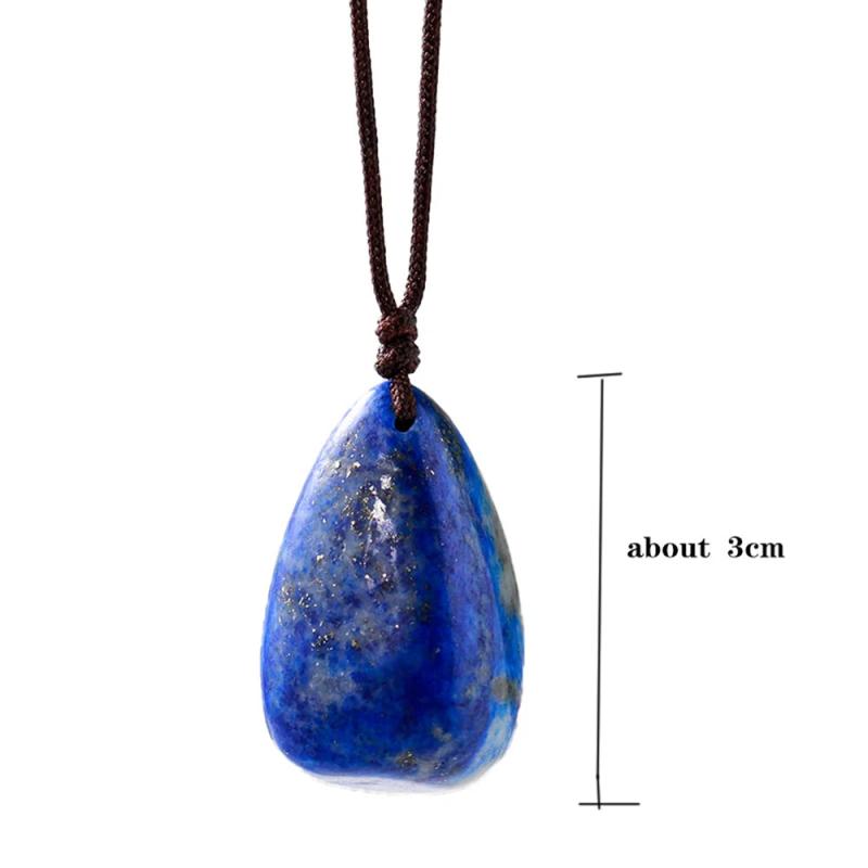 Lapis Lazuli Stone Pendant Chakra Healing Crystal Necklace