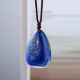 Lapis Lazuli Stone Pendant Chakra Healing Crystal Necklace