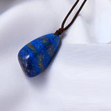 Lapis Lazuli Stone Pendant Chakra Healing Crystal Necklace