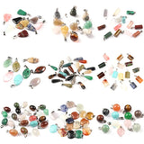 10pcs Mixed Stone Charms Pendants for Jewelry Making