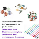10pcs Mixed Stone Charms Pendants for Jewelry Making