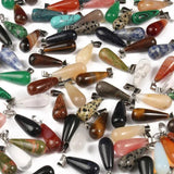 10pcs Mixed Stone Charms Pendants for Jewelry Making