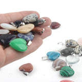 10pcs Mixed Stone Charms Pendants for Jewelry Making