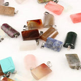 10pcs Mixed Stone Charms Pendants for Jewelry Making