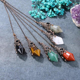 Amethyst Stone Pendulum for Divination Dowsing Reiki Healing