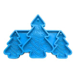 3-Cavity Christmas Tree Keychain Silicone Mold for Epoxy Resin Crafting