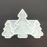 3-Cavity Christmas Tree Keychain Silicone Mold for Epoxy Resin Crafting