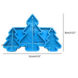 3-Cavity Christmas Tree Keychain Silicone Mold for Epoxy Resin Crafting