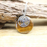 Tree of Life Pendant, Healing Crystal Necklace, Boho Jewelry