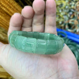 Green Aventurine Jade Stone Beads Bracelet Gemstone Bangle