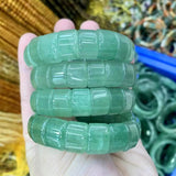 Green Aventurine Jade Stone Beads Bracelet Gemstone Bangle