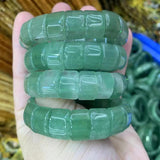 Green Aventurine Jade Stone Beads Bracelet Gemstone Bangle